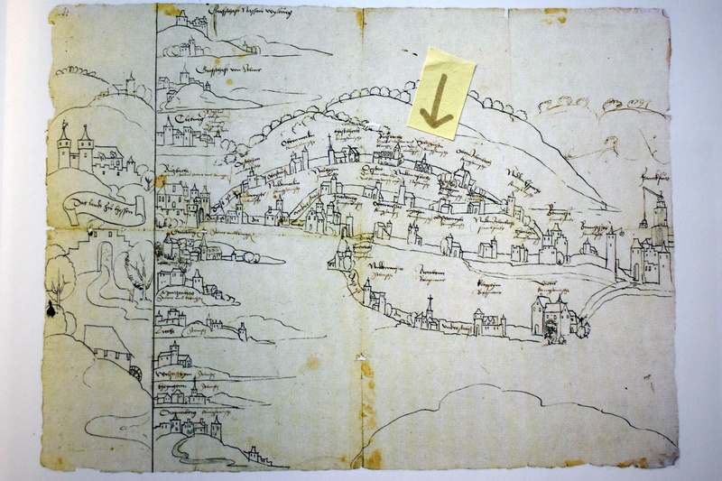 Geleitkarte Wetterau um 1530