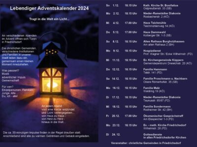 Lebendiger Adventskalender in Burgholzhausen