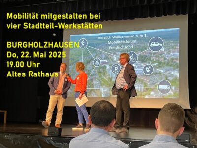 Mobilität mitgestalten – 1. Stadtteil-Werkstatt in Burgholzhausen