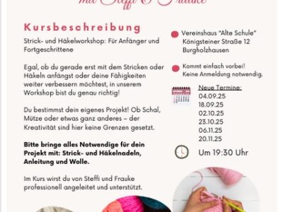 Stricken & Häkeln – Neuer Kurs