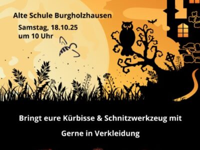 Kürbisschnitzen mit Kindern