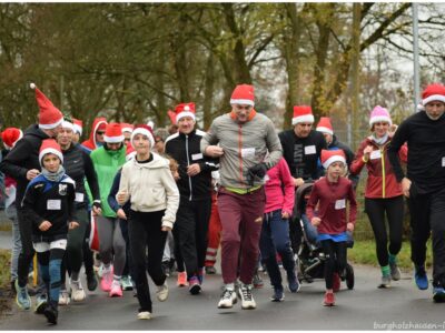 Über 60 Nikolausmützen begeistern beim 1. Nikolaus-Lauf in Burgholzhausen