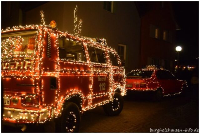 Feuerwehrauto beleuchtet