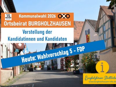Ortsbeiratswahl Burgholzhausen: Vorstellung der Liste der FDP