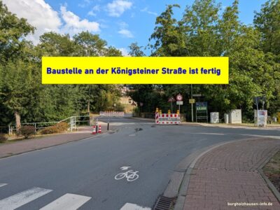 Baustellenarbeiten an der Königsteiner Straße sind beendet