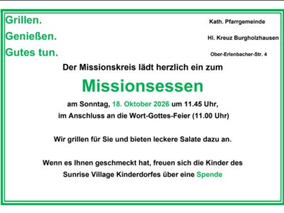 Den Herbst willkommen heißen beim Missionsessen